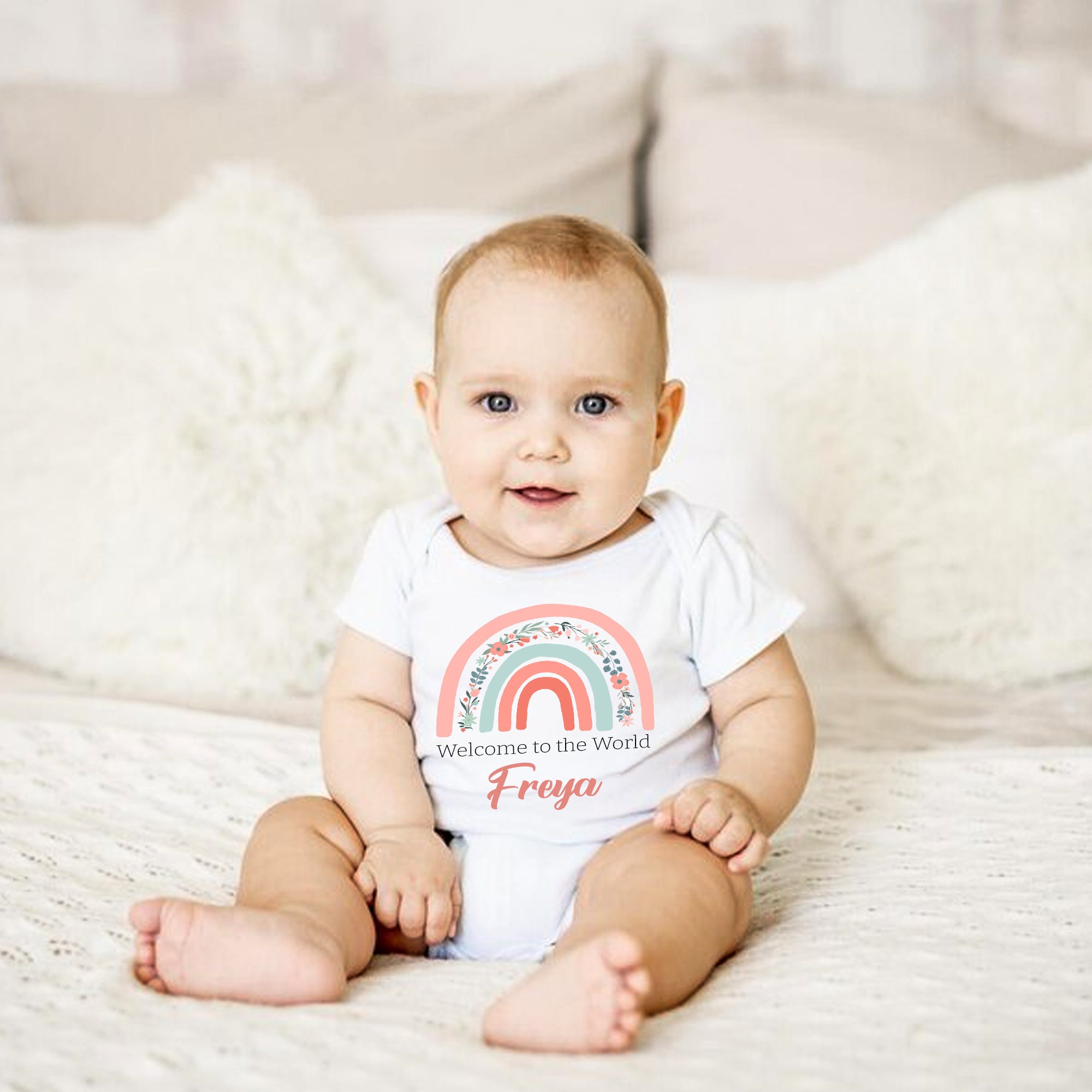 Welcome to the world personalised best sale baby grow