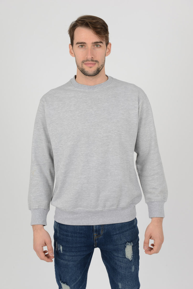 Men's plain sweatshirt - grey melange B978